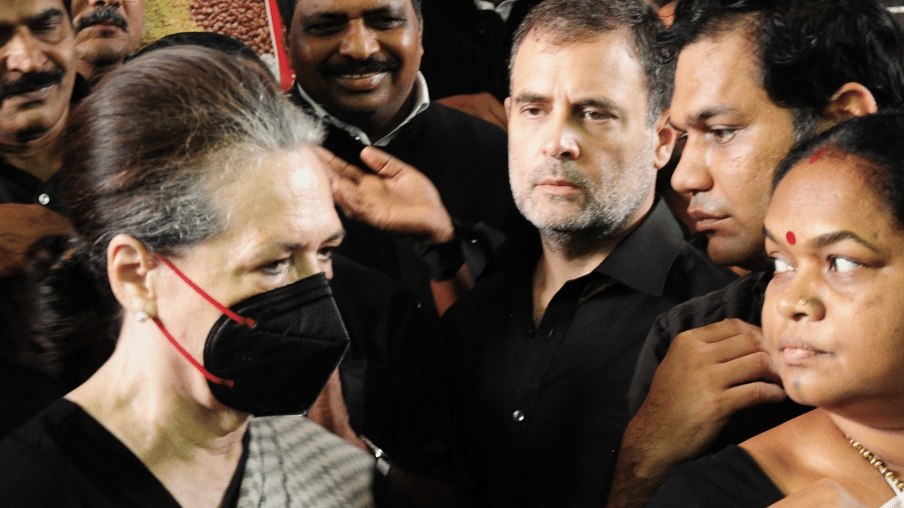 Congress interim president and MP Sonia Gandhi with party MP Rahul Gandhi. Credit: IANS Photo