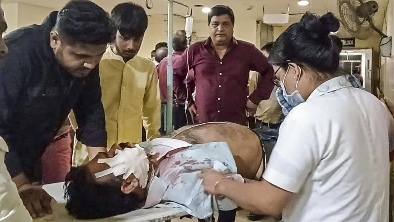 Congress MLA Sudip Roy Barman undergoes treatment at a hospital in Agartala. Credit: PTI Photo