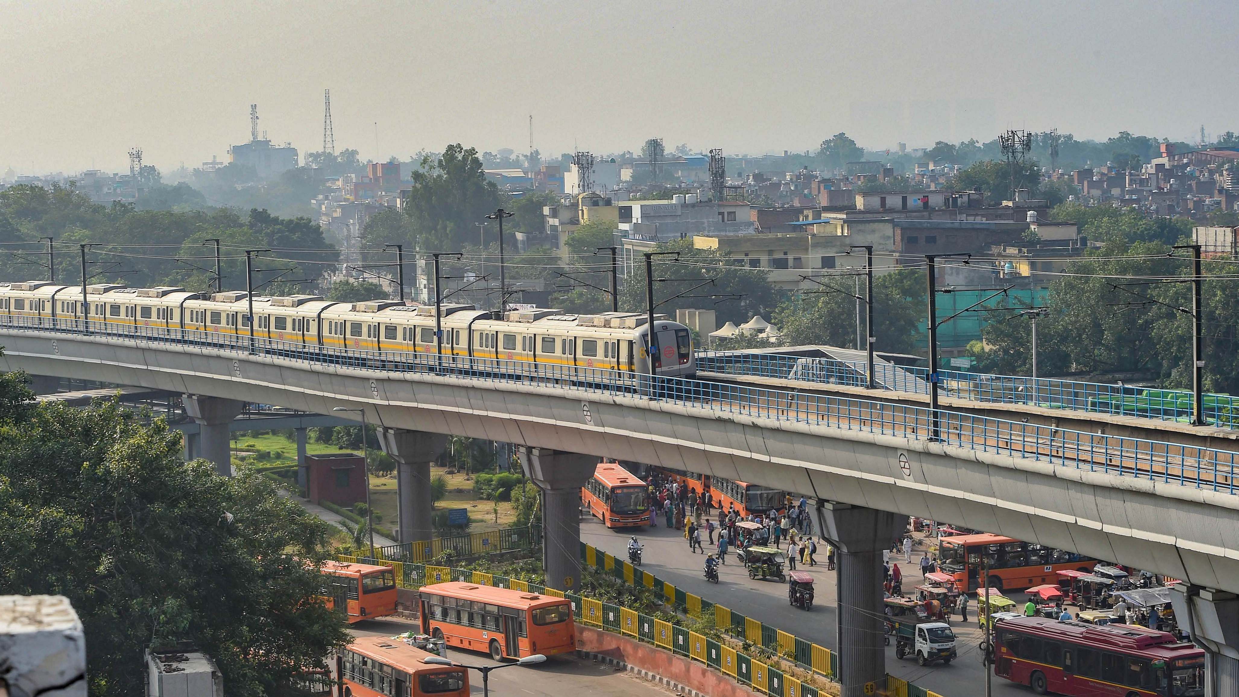 A view of Delhi metro. Credit: PTI Photo