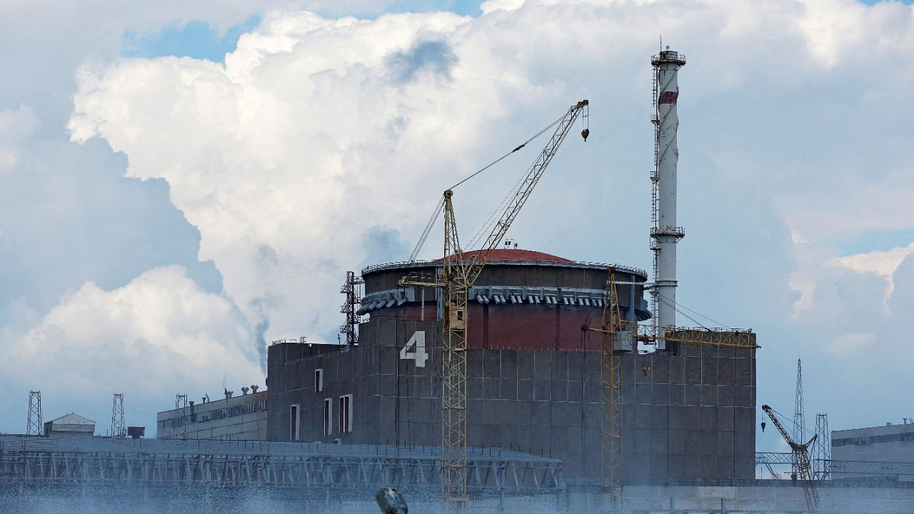  A view shows the Zaporizhzhia Nuclear Power Plant in the course of Ukraine-Russia conflict outside the Russian-controlled city of Enerhodar in the Zaporizhzhia region, Ukraine August 4, 2022. Credit: Reuters File Photo