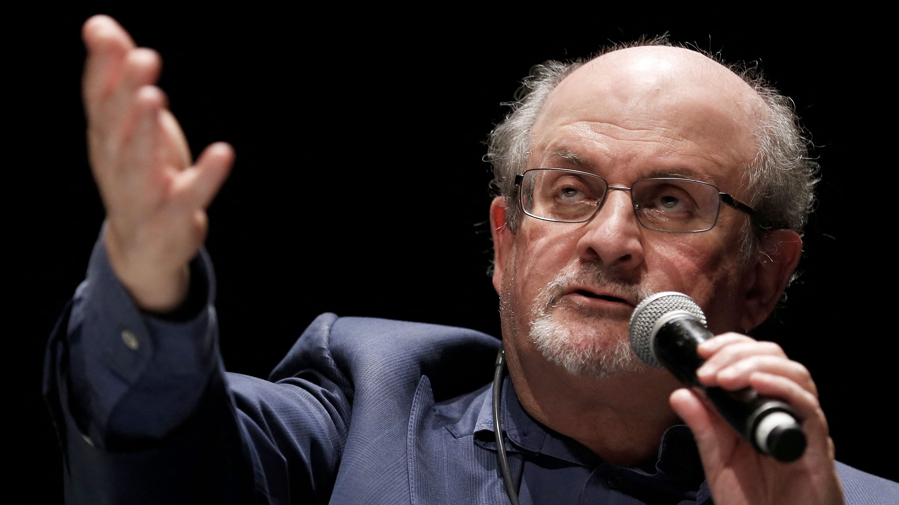 Iranian ultra-conservative newspaper Kayhan on Saturday hailed the man who stabbed British author Salman Rushdie -- the target of a 1989 Iranian fatwa calling for his death. Credit: AFP Photo