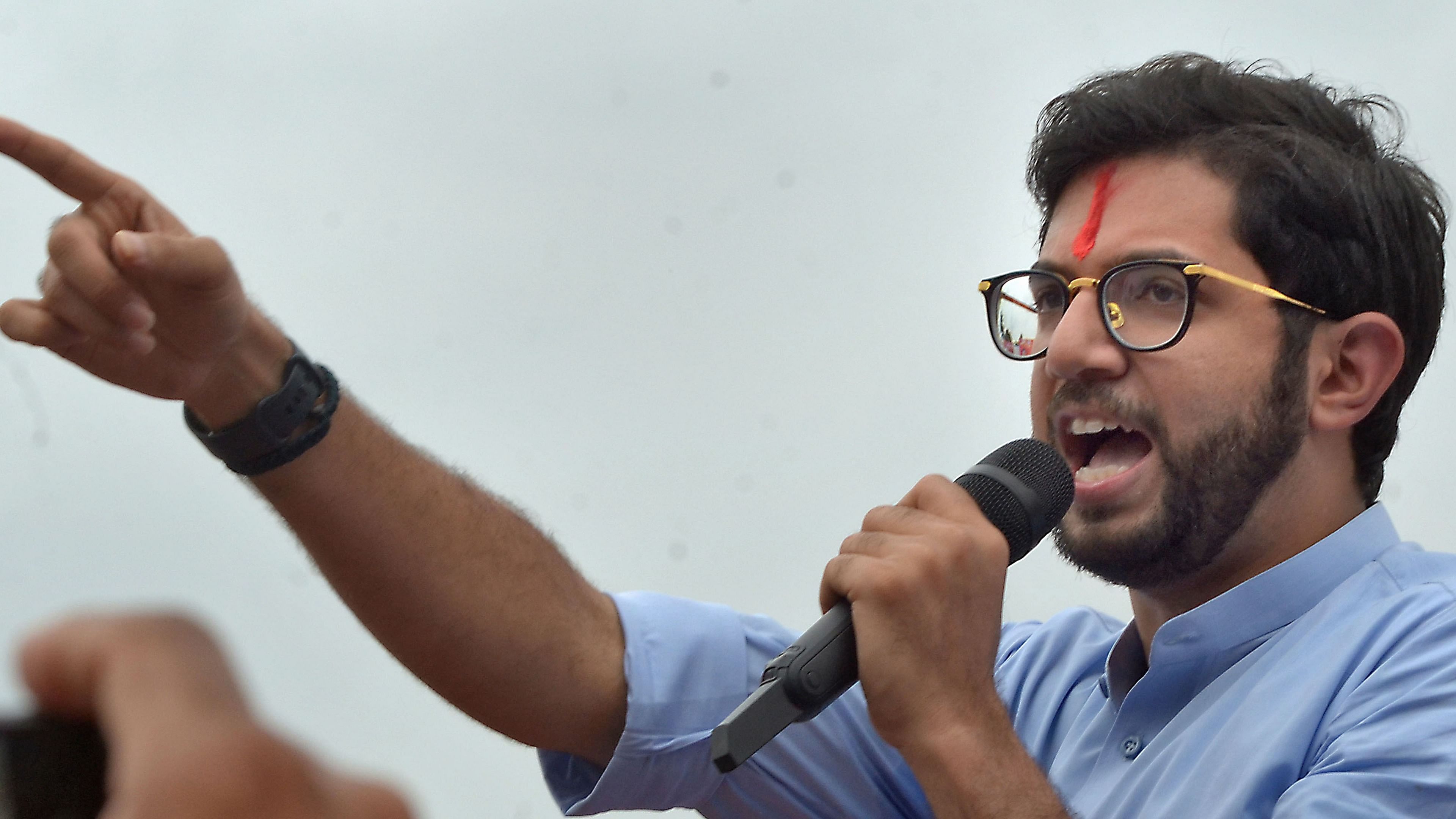 The Thackeray scion has been touring various parts of the state, especially the constituencies of rebel Sena MLAs, as the party faction led by his father Uddhav Thackeray faces an existential crisis. Credit: PTI Photo