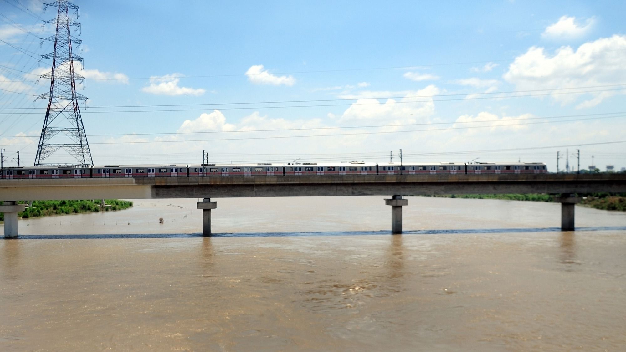 A view of Yamuna river. Credit: IANS Photo