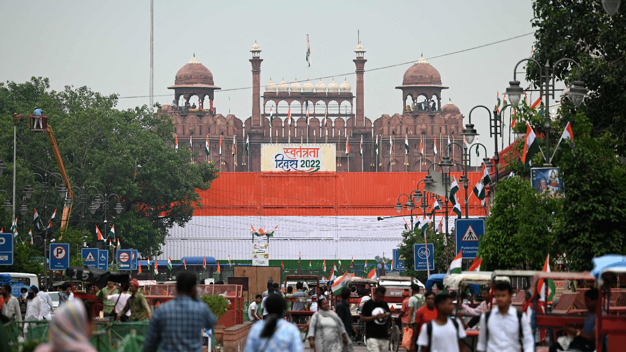Prime Minister Narendra Modi will hoist the national flag at Red Fort to mark the 76th Independence Day. Credit: AFP Photo