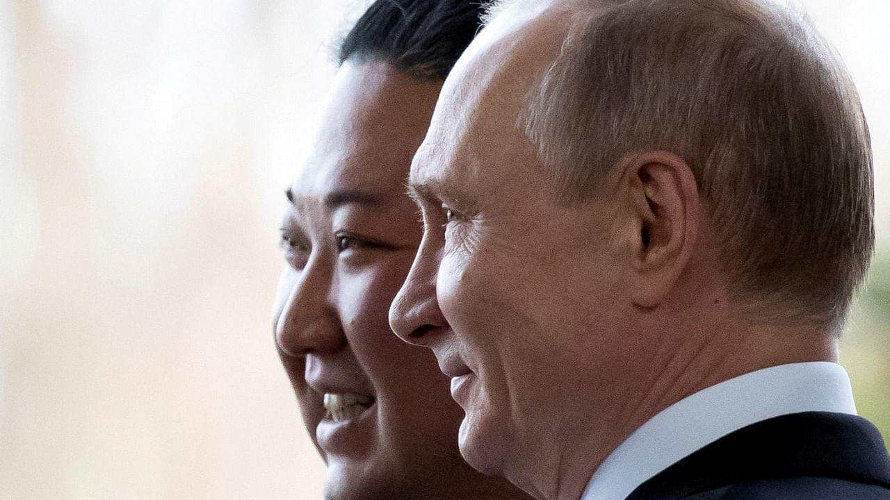 Russian President Vladimir Putin and North Korea's leader Kim Jong Un. Credit: Reuters Photo