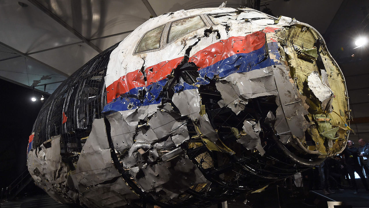The wrecked cockipt of the Malaysia Airlines flight MH17. Credit: AFP File Photo