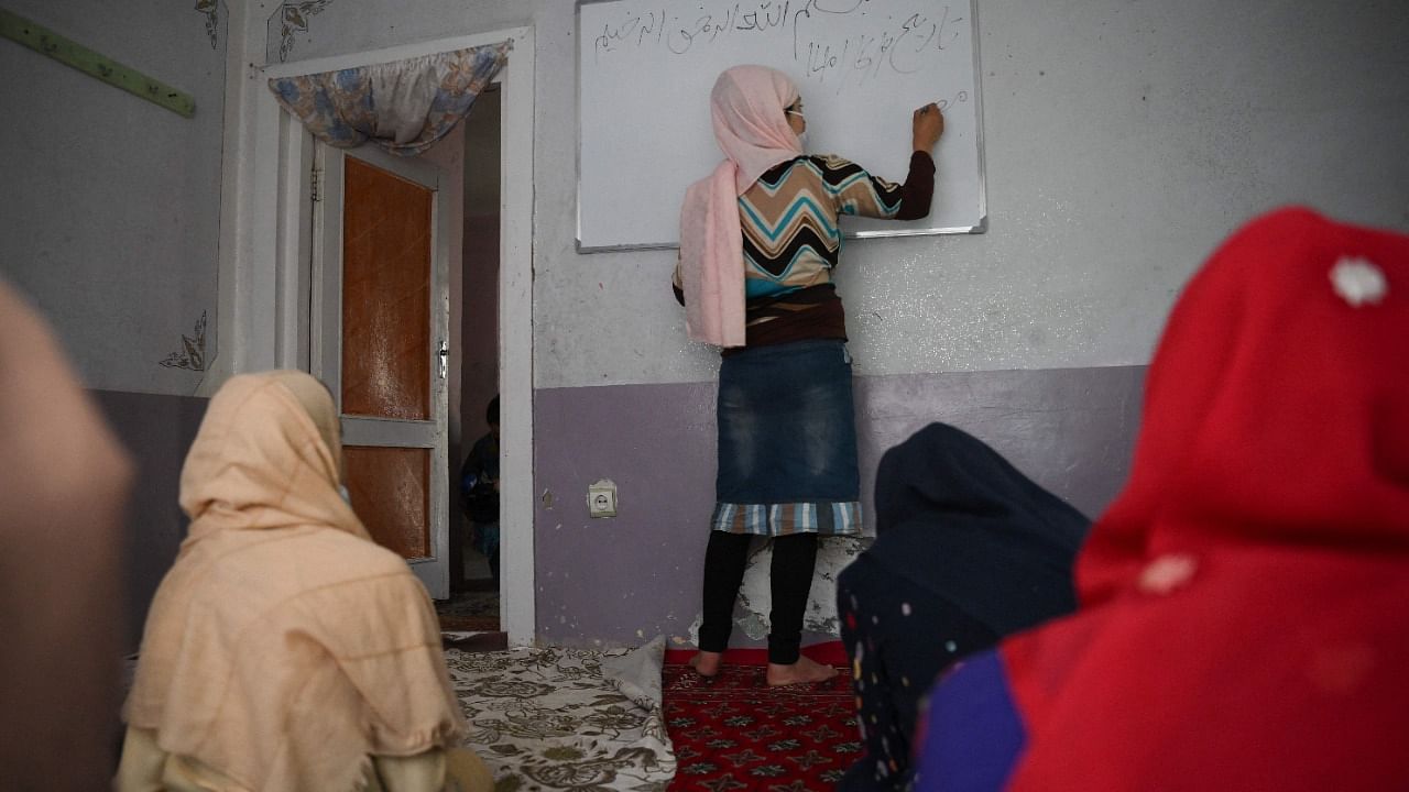  Hundreds of thousands of girls and young women have been deprived of the chance of education since the Taliban returned to power a year ago. Credit: AFP Photo