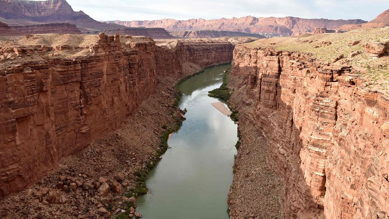 Colorado river from the Navajo Bridge on US road 89A near Marble Canyon, Arizona. Credit: AFP Photo