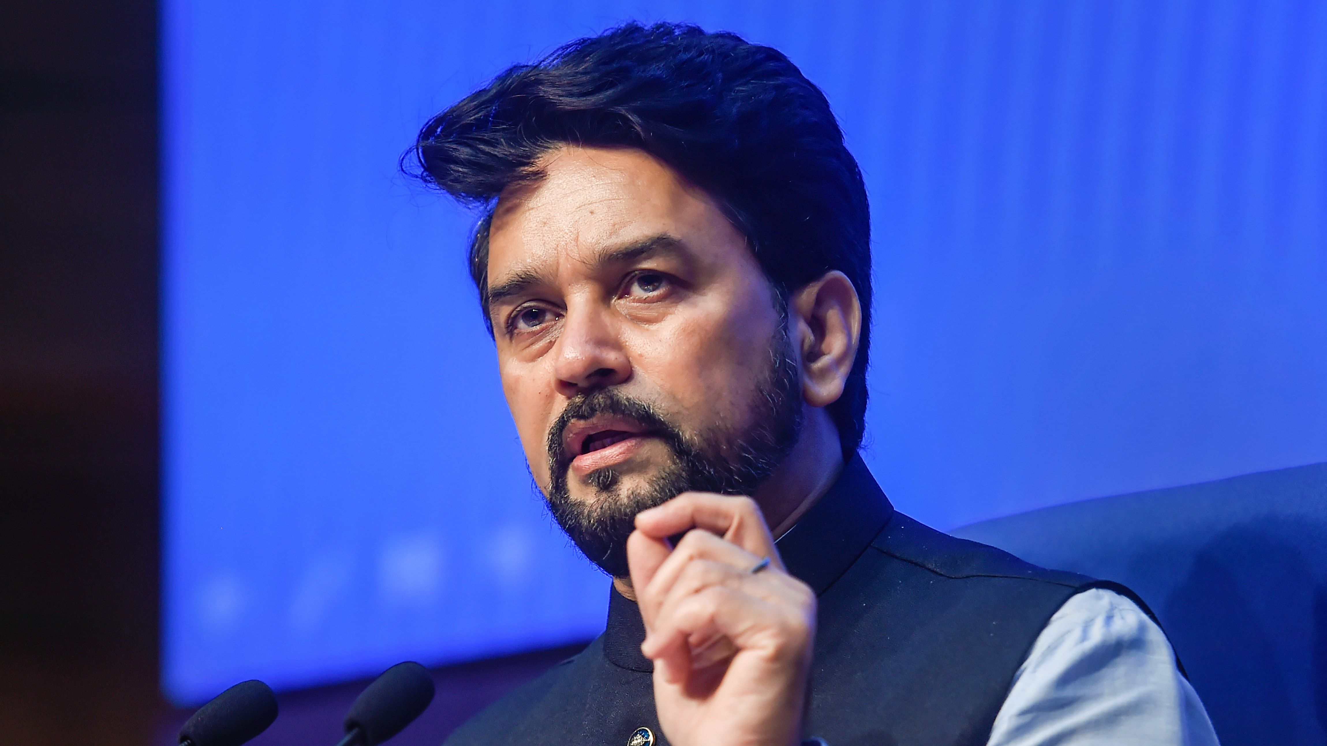 Information and Broadcasting Minister Anurag Thakur. Credit: PTI Photo