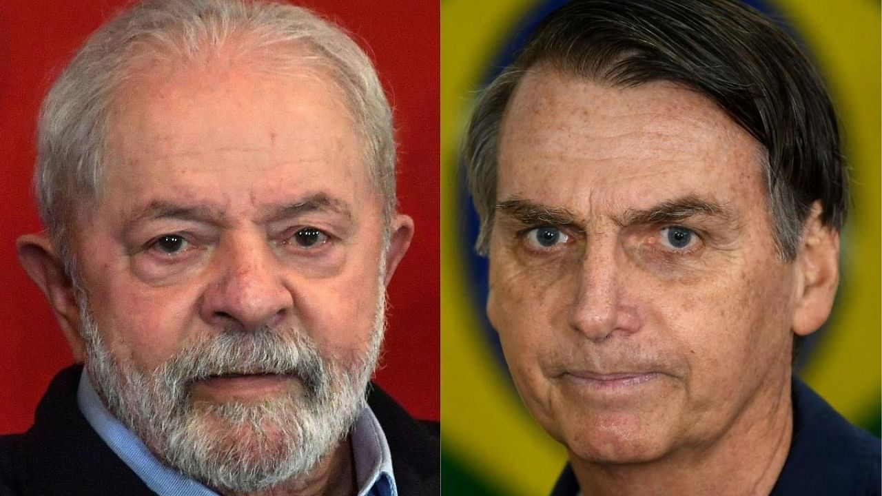 Luiz Inacio Lula da Silva and Jair Bolsonaro. Credit: AFP Photo