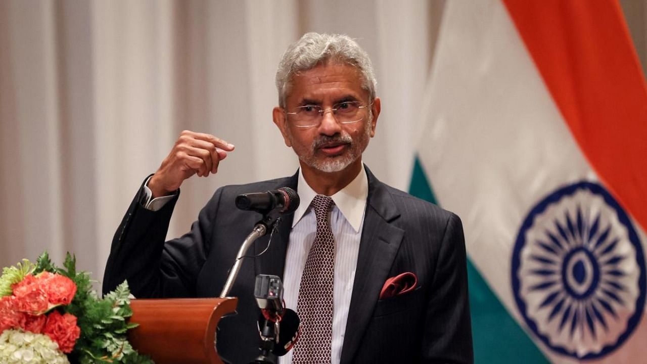 Minister of External Affairs Subrahmanyam Jaishankar takes part in a press conference with Thailand's Foreign Minister in Bangkok. Credit: AFP Photo