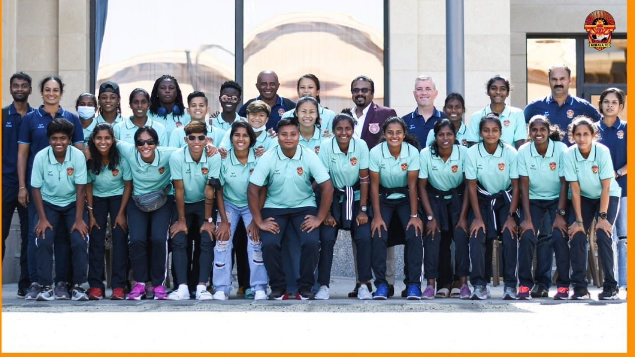 India's women footballers. Credit: Twitter/@GokulamKeralaFC