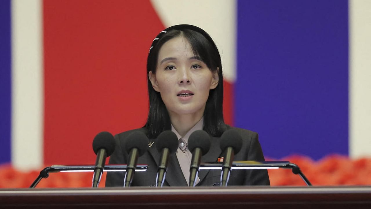 Kim Yo Jong, the sister of North Korea's leader Kim Jong Un. Credit: KCNA VIA KNS / AFP