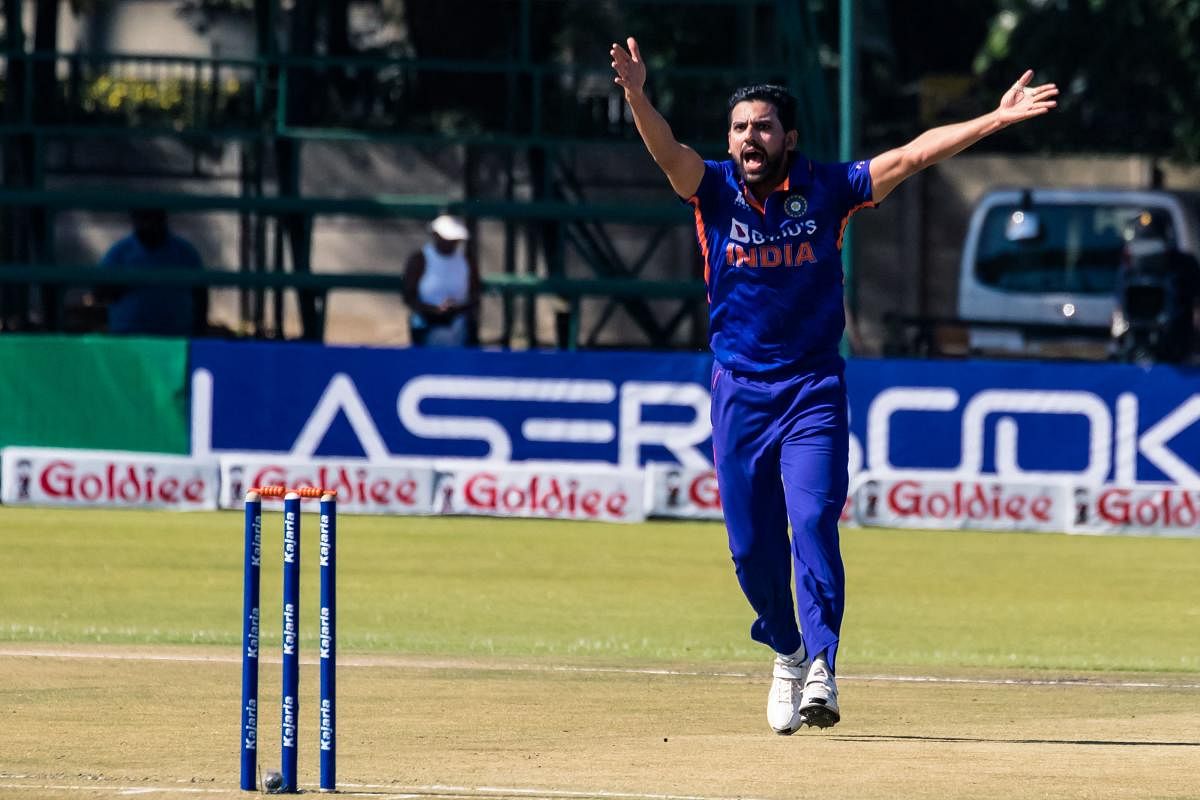 Deepak Chahar's return from injury adds a new dynamic to Indian combination in limited-overs formats. Credit: AFP Photo