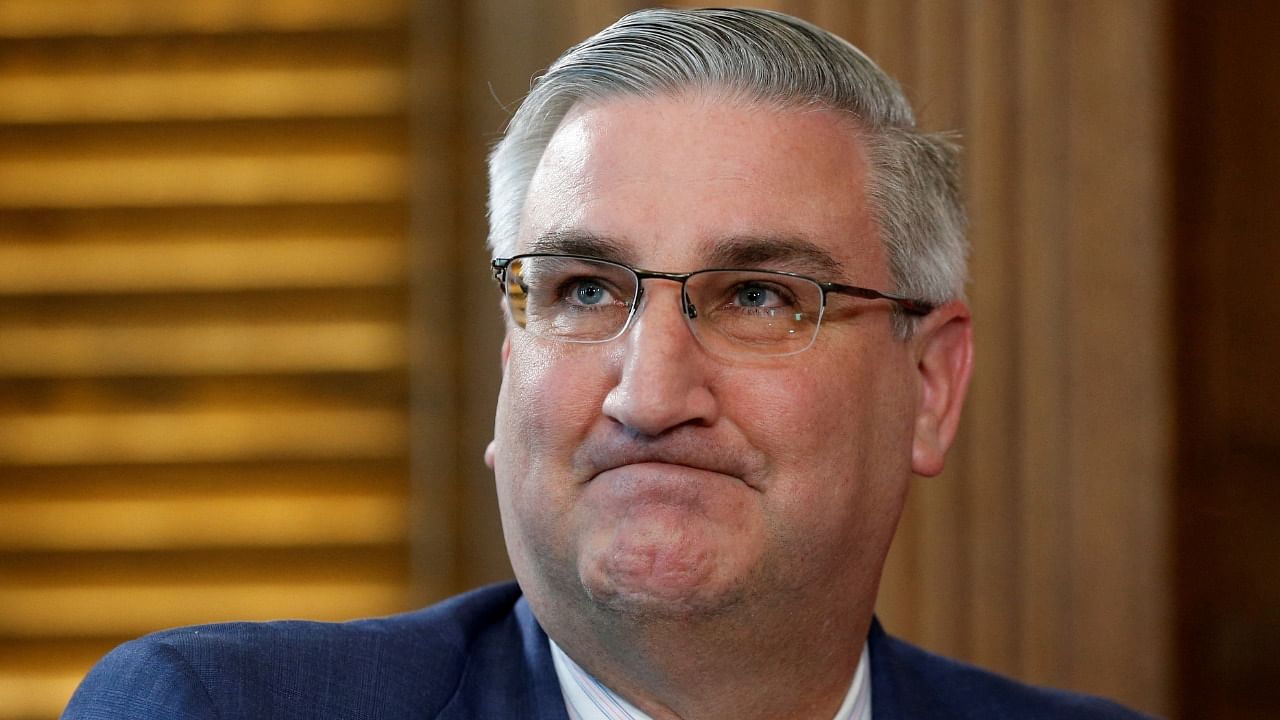 Eric Holcomb, the Republican governor of the US state of Indiana, landed in Taiwan on Sunday for an "economic development trip". Credit: Reuters Photo