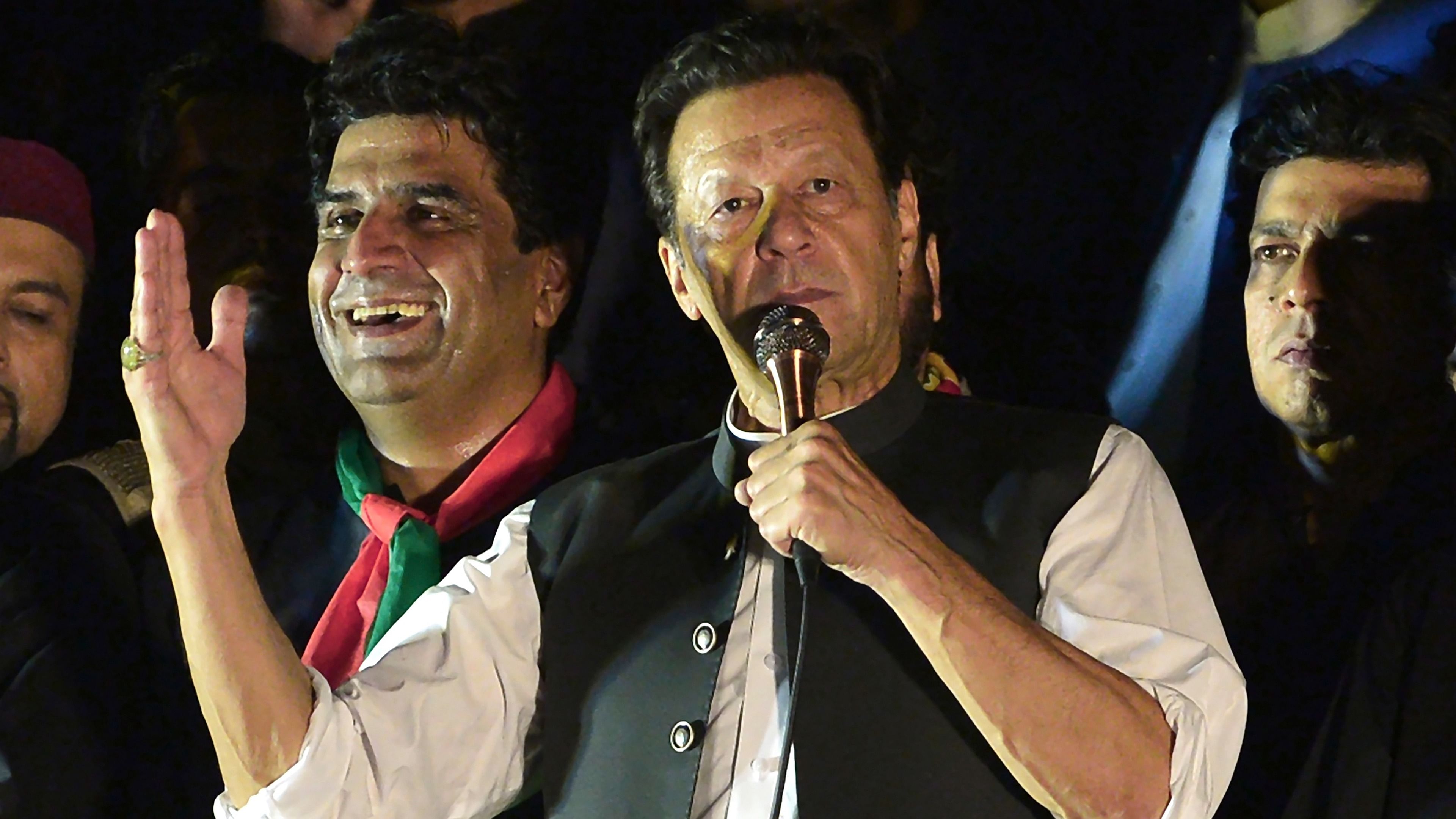 Imran Khan's political party, the Pakistan Tehreek-e-Insaf (PTI), has dismissed the accusations against Khan as being politically motivated. Credit: AP Photo