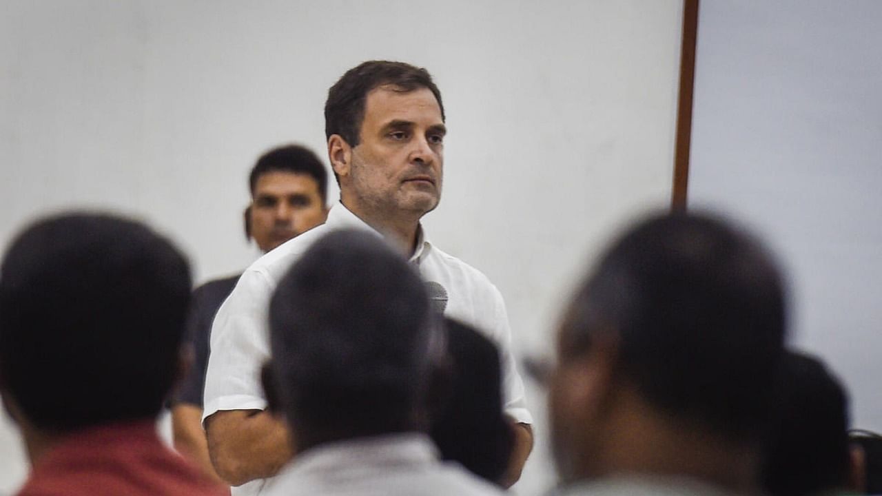 Congress leader Rahul Gandhi during the 'Bharat Jodo Yatra Conclave', in New Delhi. Credit: PTI Photo