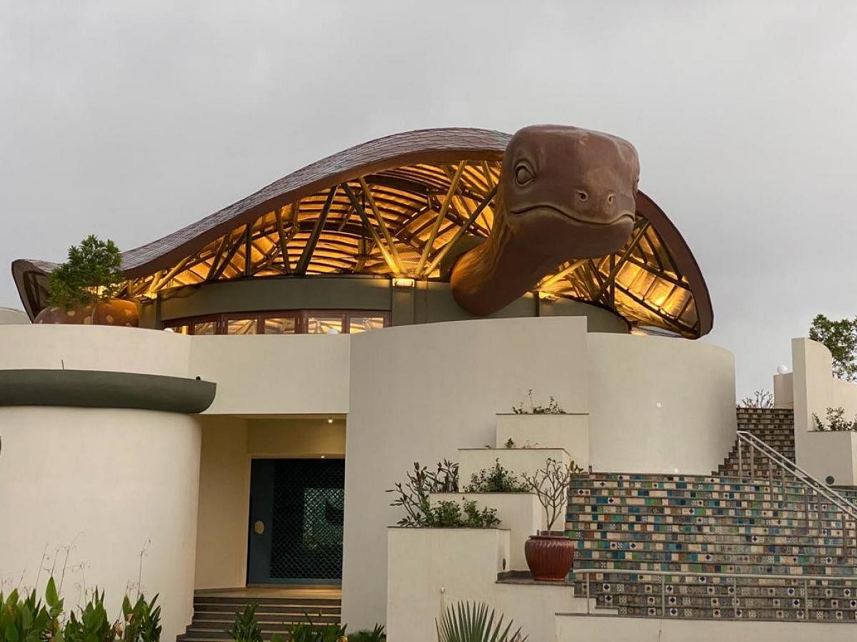 The Kurma block is designed like a turtle and has a temperature-controlled pool.