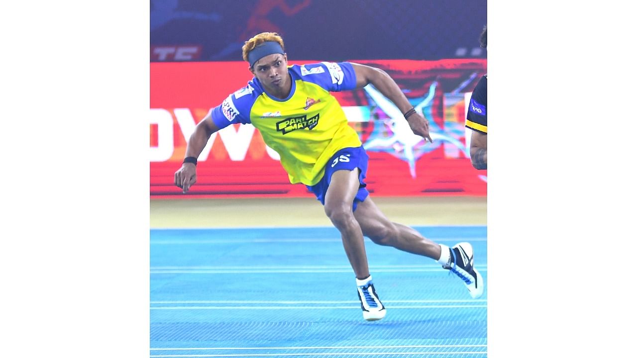 Mohammed Taseen plays as an all-rounder for Rajasthan Warriors in the Ultimate Kho Kho. Credit: Special arrangement