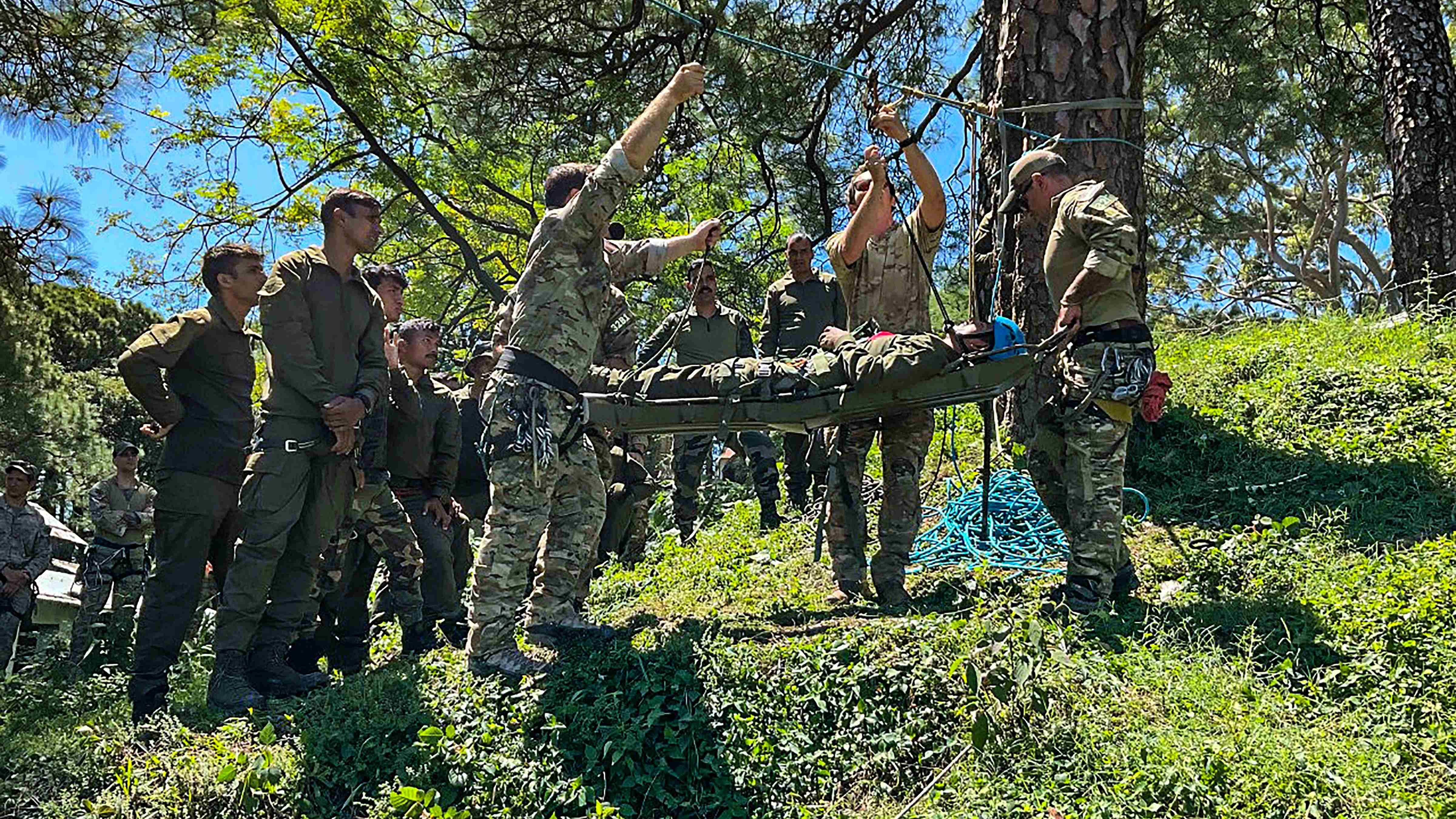 Indian and US armies' soldiers during the joint exercise 'Vajra Prahar'. Credit: PTI Photo