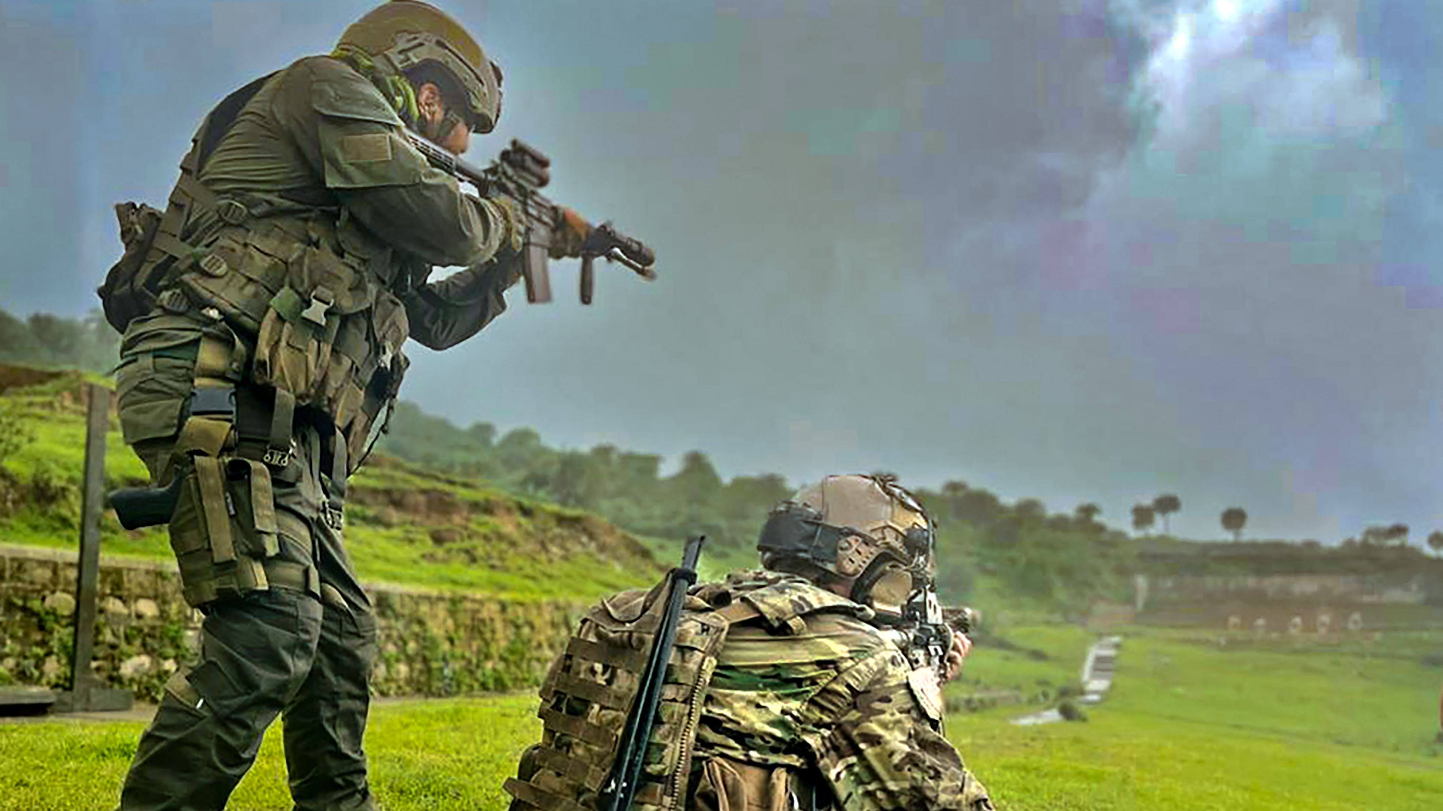 Special Forces troops of the Indian Army and US Army take part in the ongoing joint exercise 'Vajra Prahar'. Credit: PTI Photo