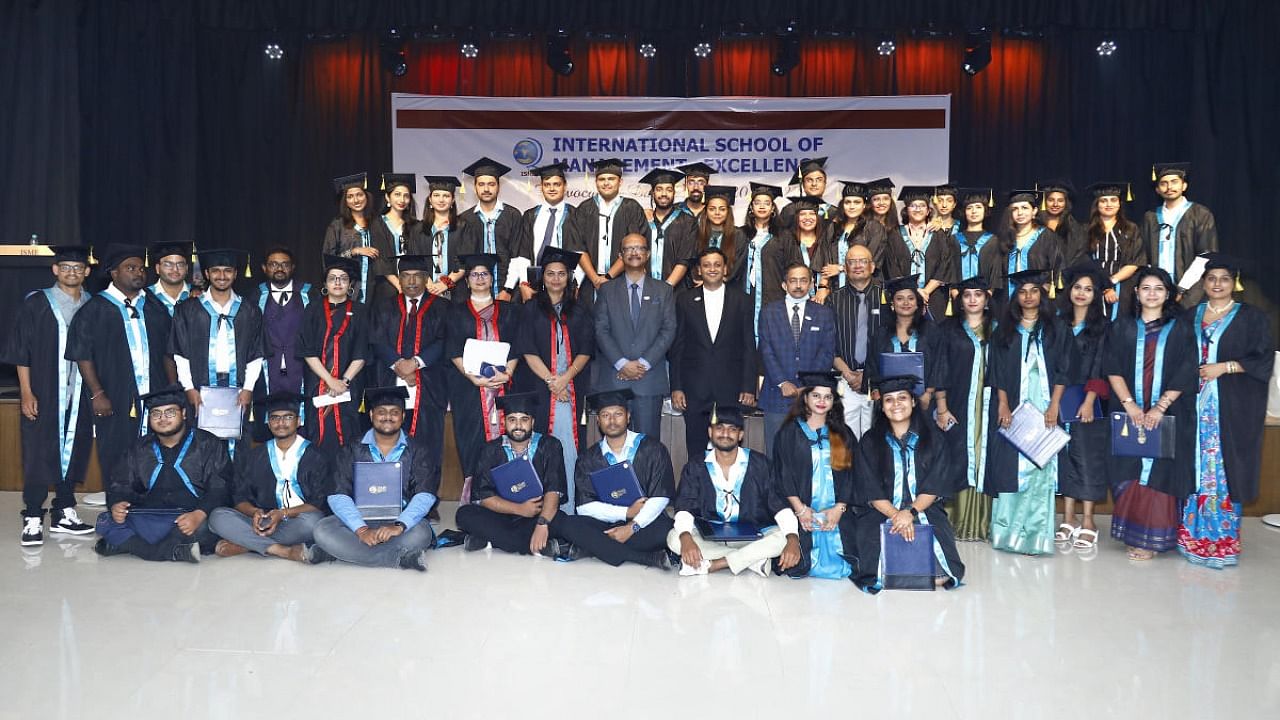 The convocation of International School of Management Excellence (ISME) was held in the city recently. Credit: DH Photo