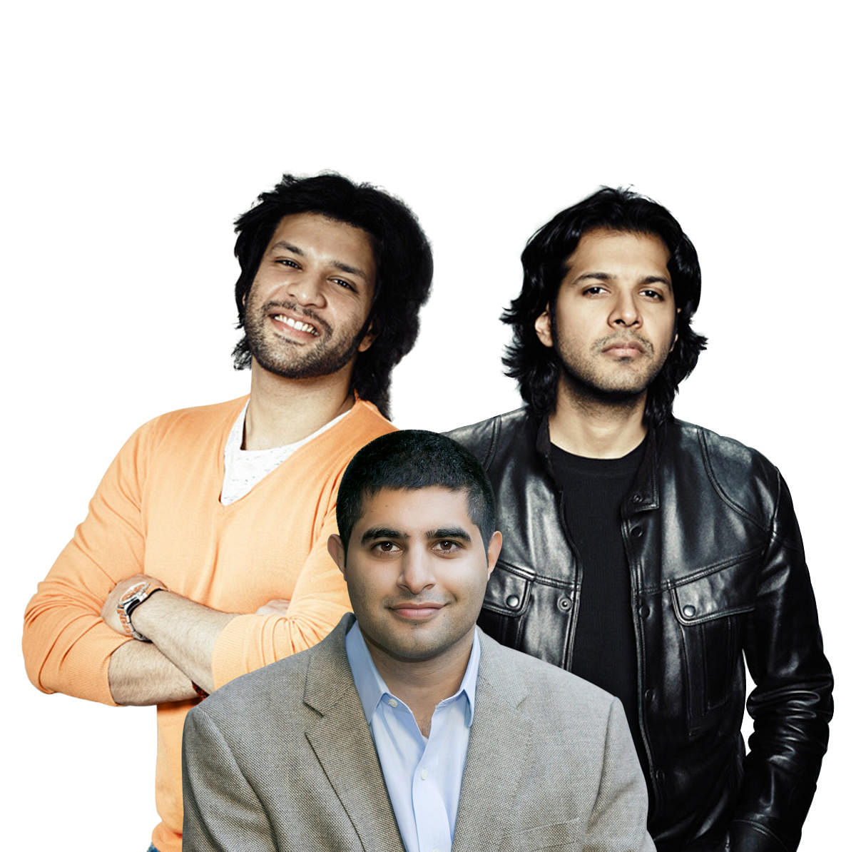 Amaan and Ayaan Ali Bangash have collaborated with Grammy winner Kabir Sehgal (front) for ‘Sand And Foam’