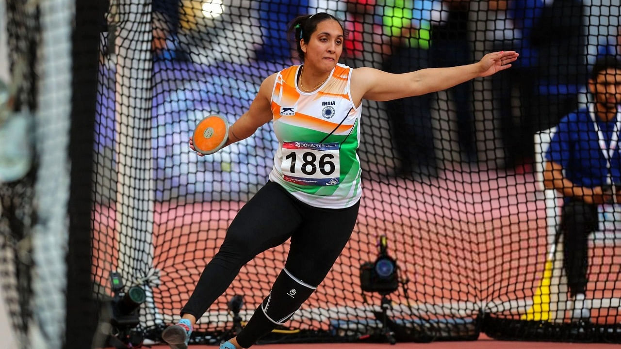 Discus thrower Navjeet Kaur Dhillon fails dope test, banned for three years. Credit: IANS Photo