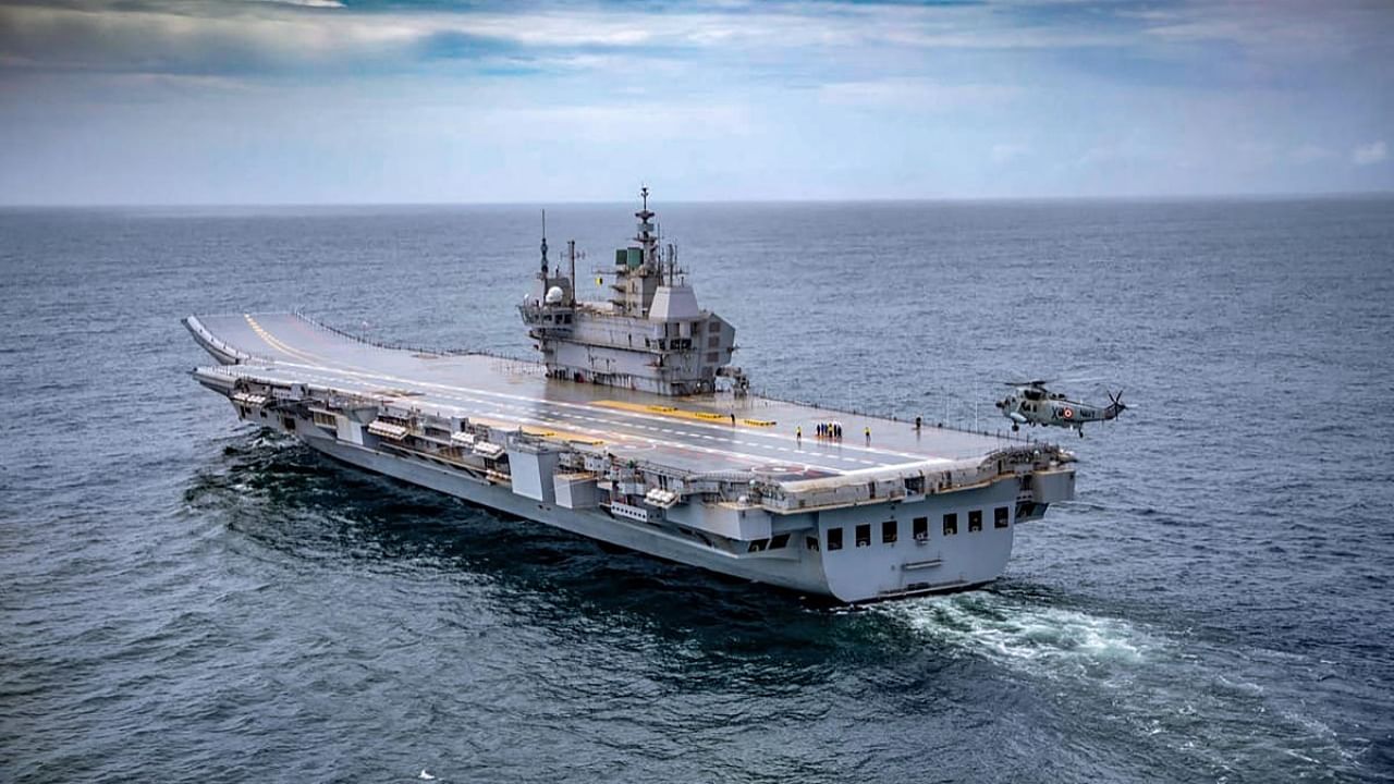 INS Vikrant, India’s first indigenously-built aircraft carrier. Credit: PTI Photo