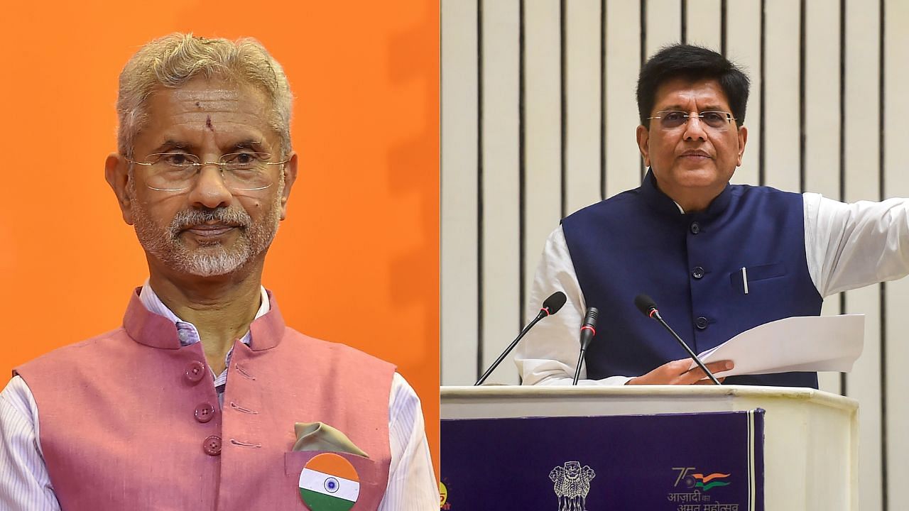 S Jaishankar and Piyush Goyal. Credit: PTI Photos