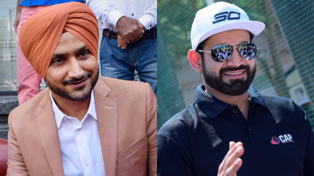 Former India stars Harbhajan Singh and Irfan Pathan. Credit: Agency Photos