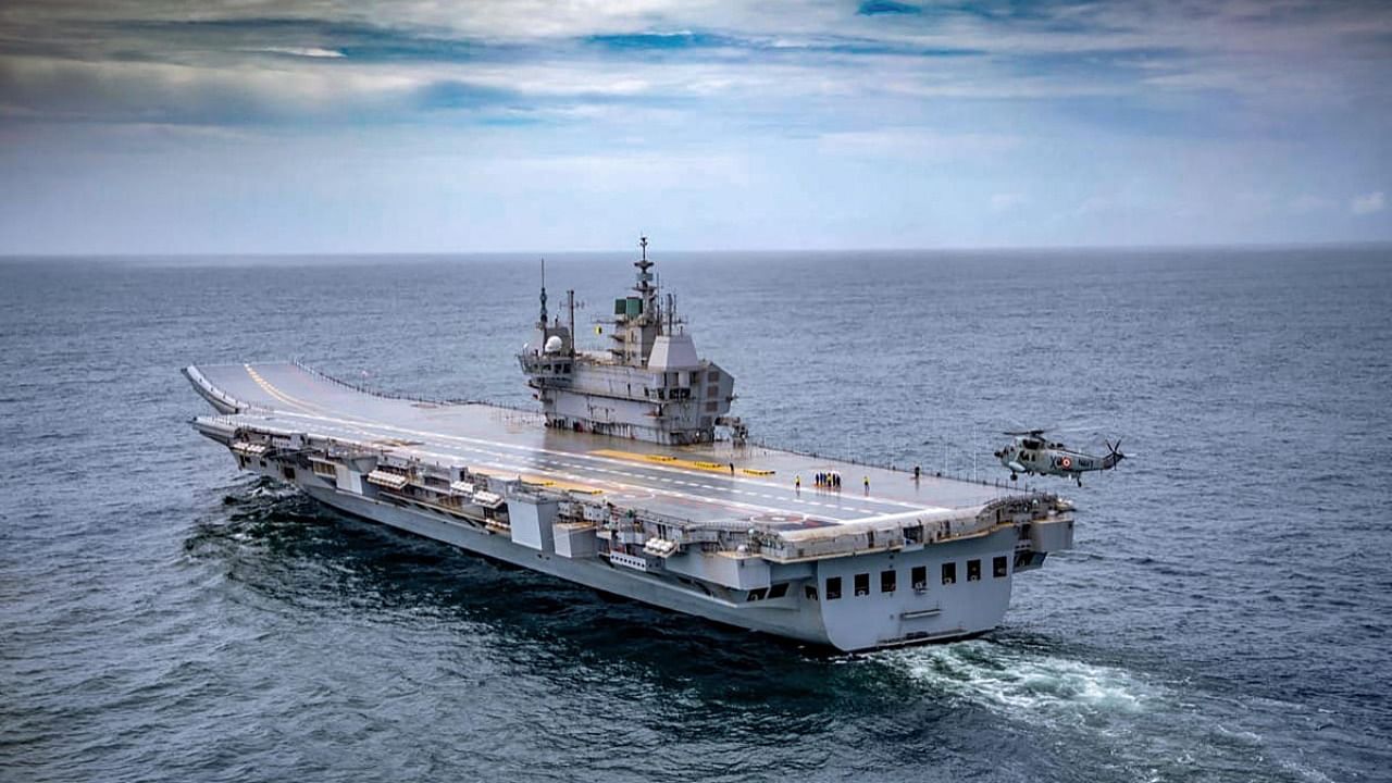 INS Vikrant, India’s first indigenously-built aircraft carrier. Credit: PTI Photo