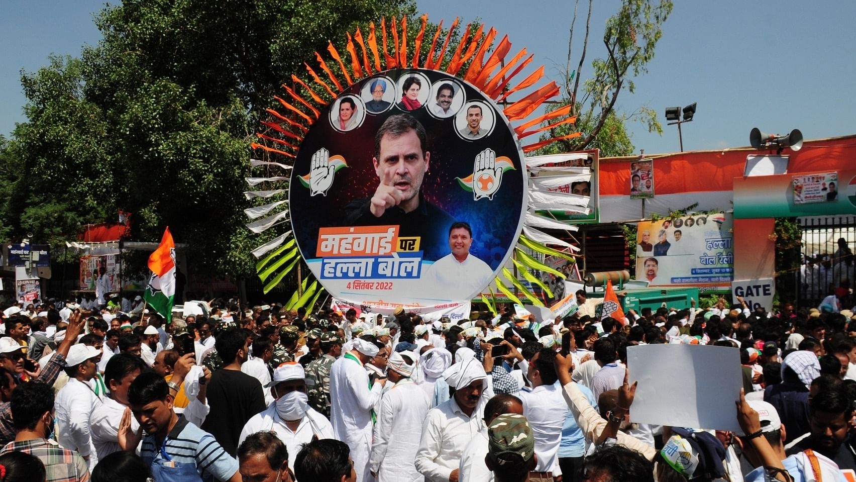 Ahead of Sunday's 'Mehngai par halla bol' rally of the party at the Ramlila Maidan here, Congress general secretary Jairam Ramesh said the rally was not being held to canvas for the 2024 polls. Credit: IANS Photo