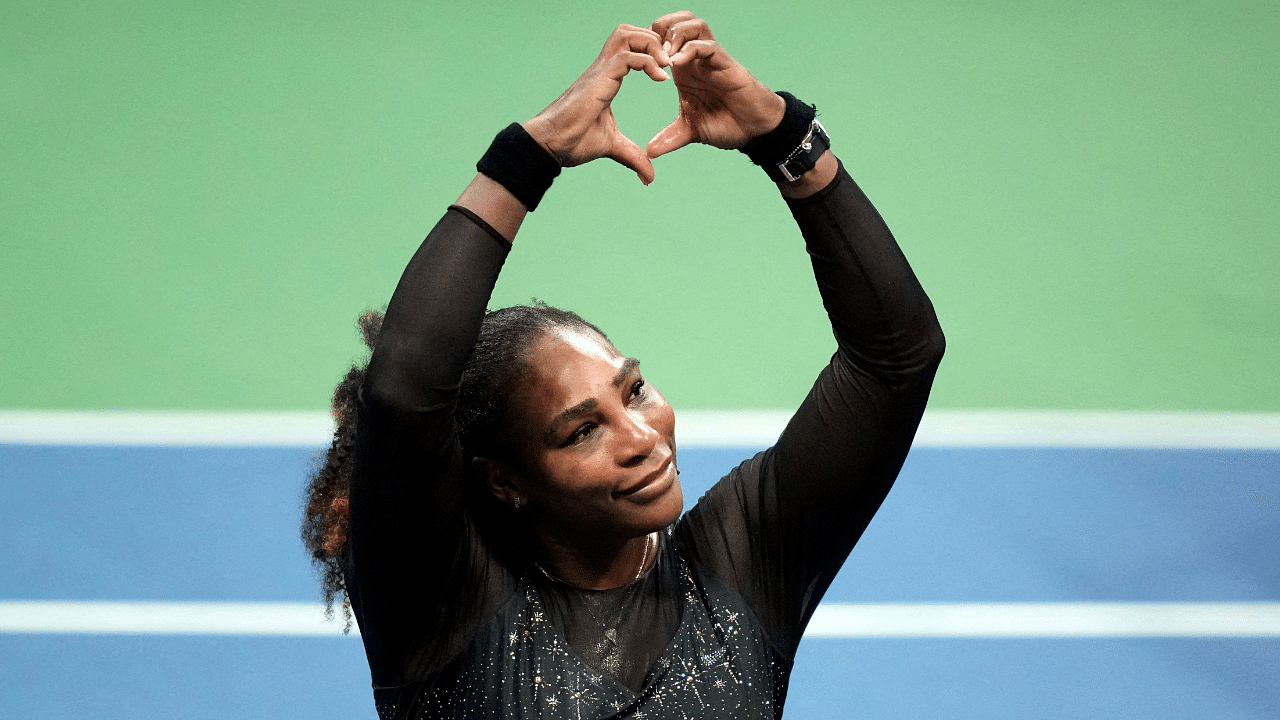 Williams bid an emotional farewell to the sport she dominated for over two decades at the US Open on Friday night. Credit: Reuters Photo