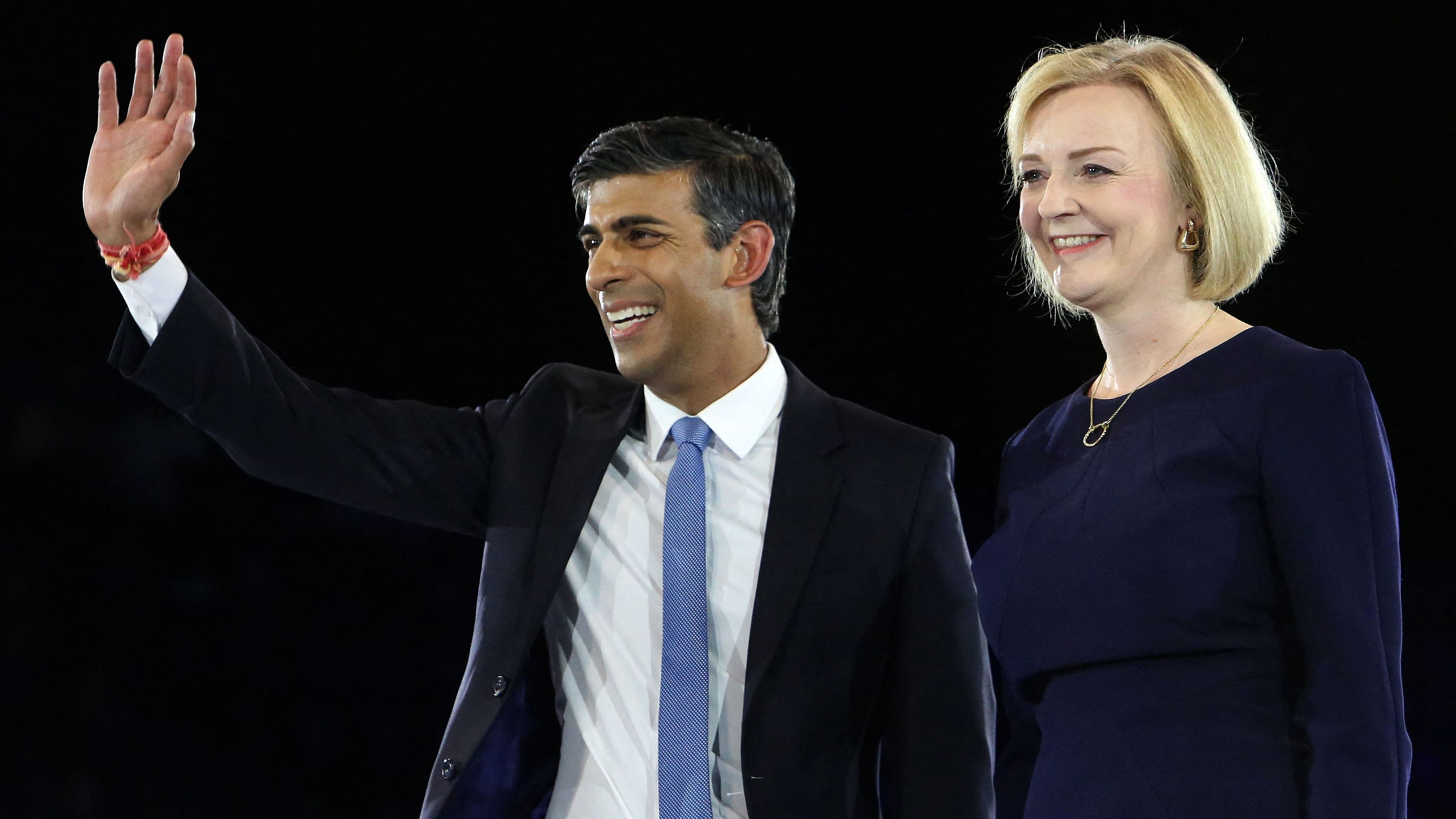 Rishi Sunak and Liz Truss. Credit: AFP Photo