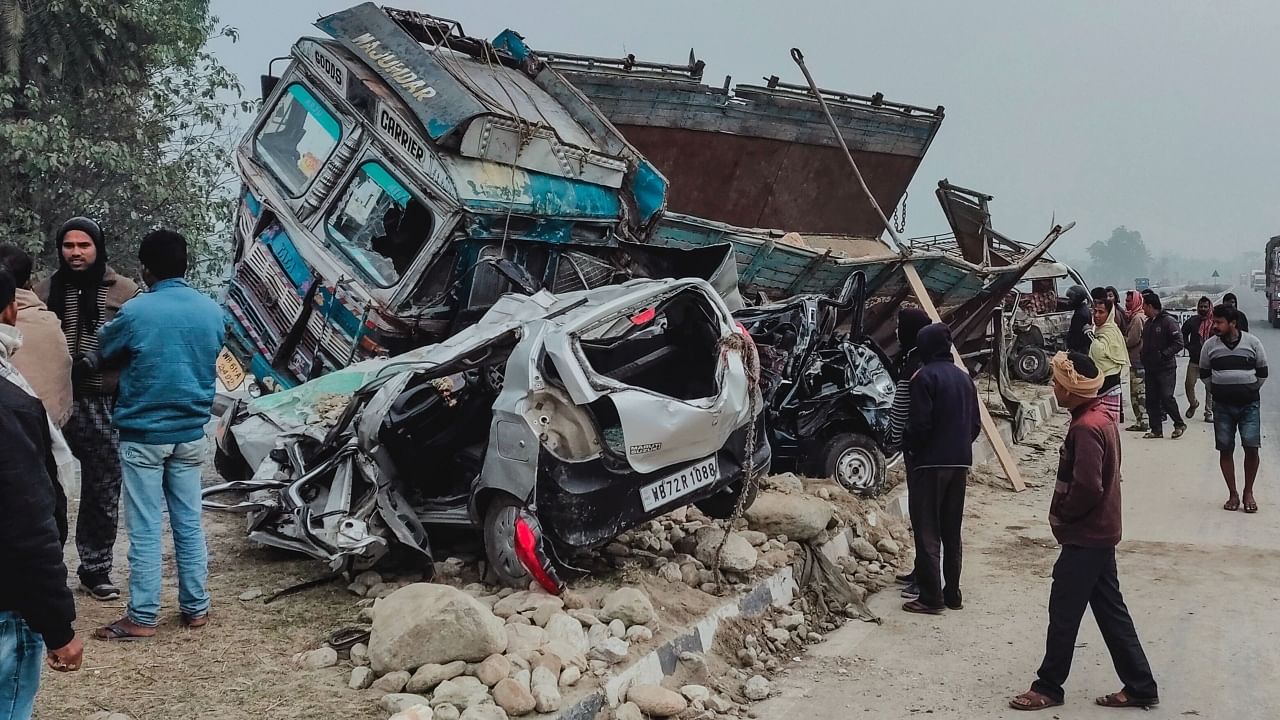 Road accidents in India did see a downward trend in recent years, but they picked up again in 2021. Credit: Bloomberg