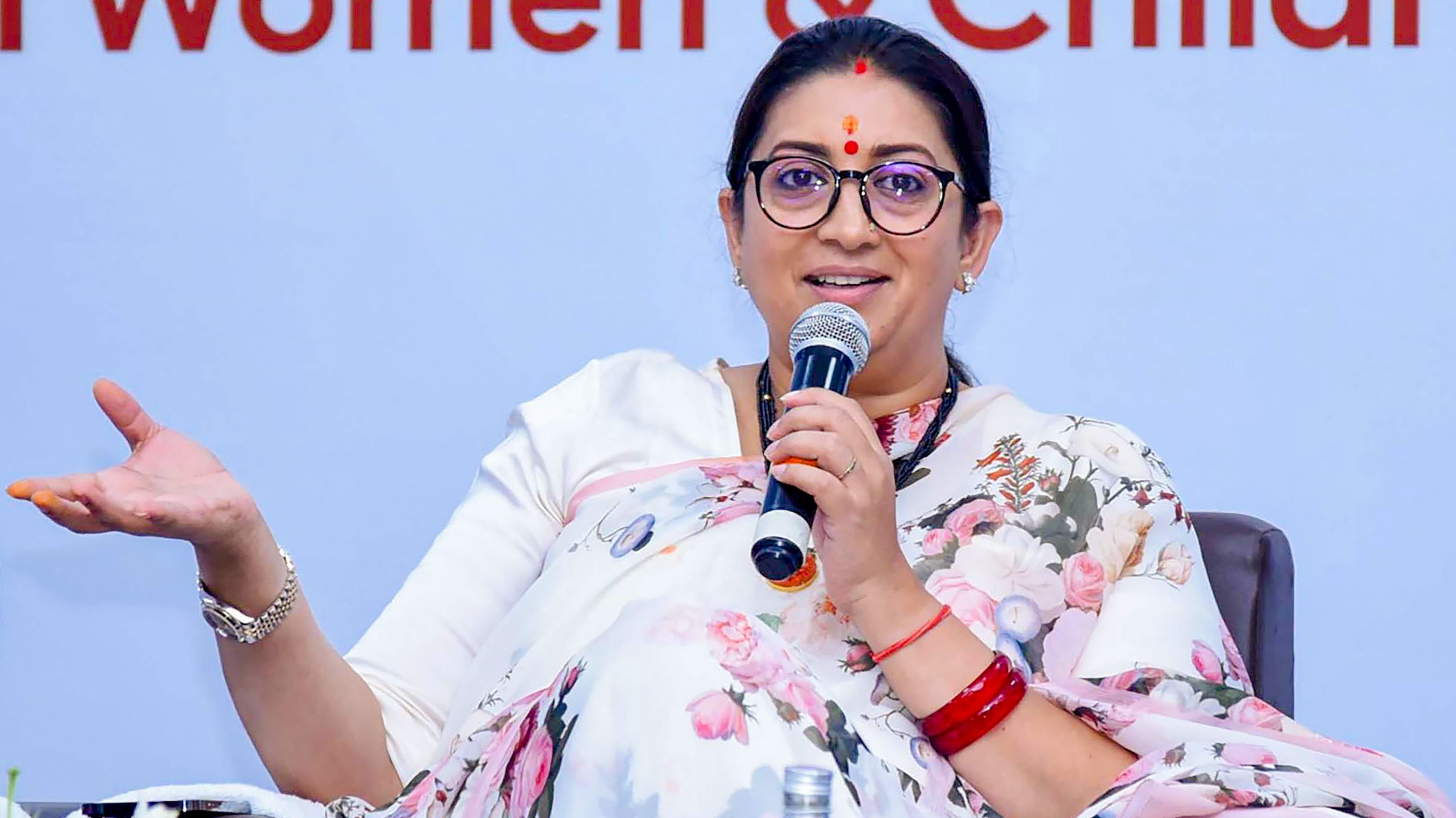 Union Minister for Women and Child Development Smriti Irani. Credit: PTI Photo