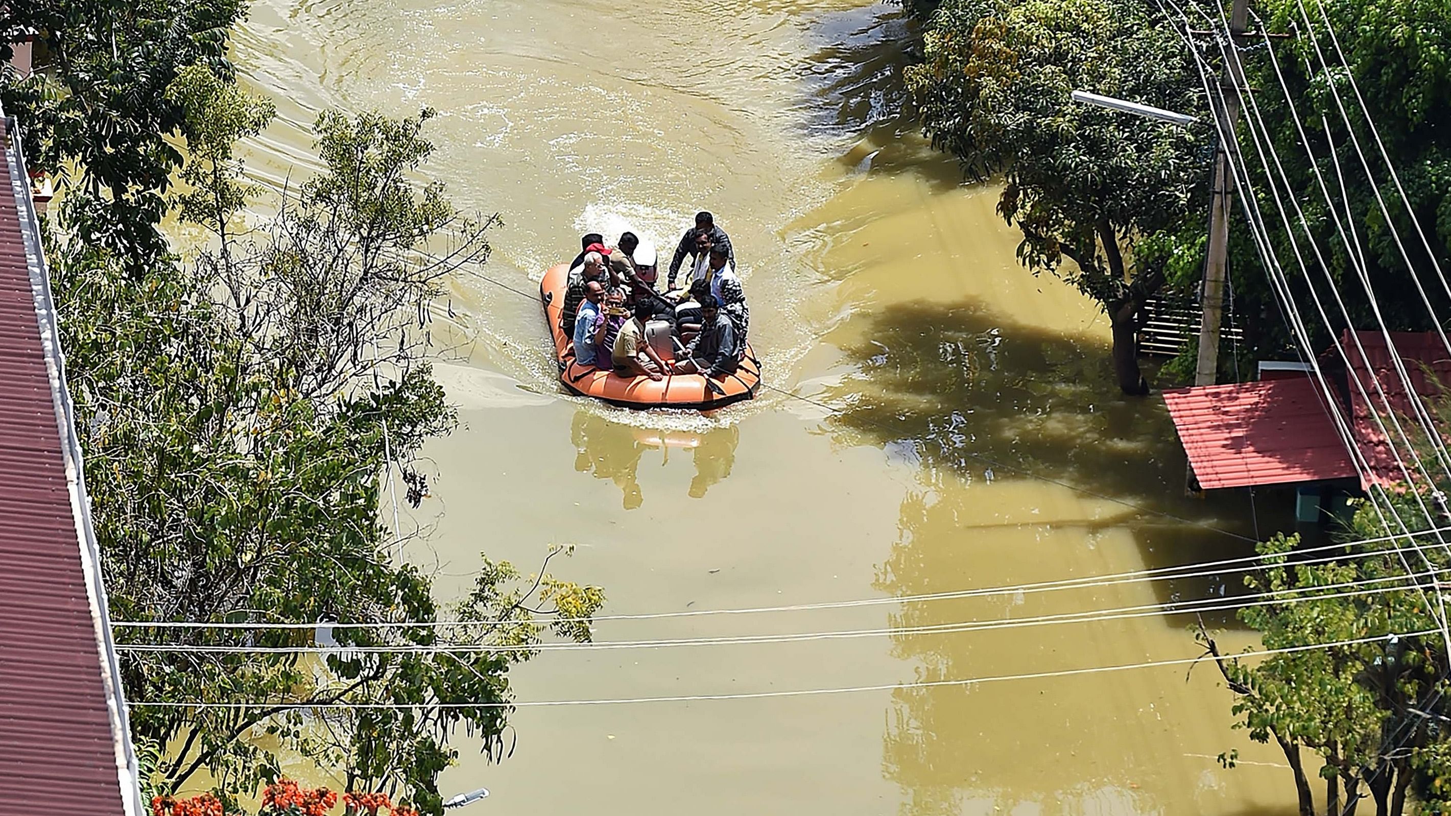 K Sudhakar said, "What would have happened if New York city would have received the same amount of excessive rain as here? Credit: IANS Photo