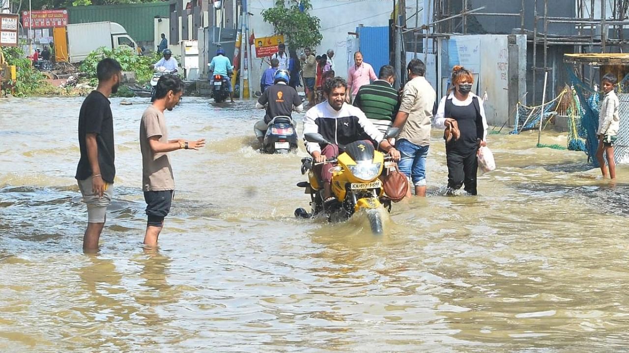 The recent rains, as well as earlier episodes, have only exposed the collapse of the city’s road, lake and utility infrastructures and our incapability to handle such grave situations. Credit: IANS Photo