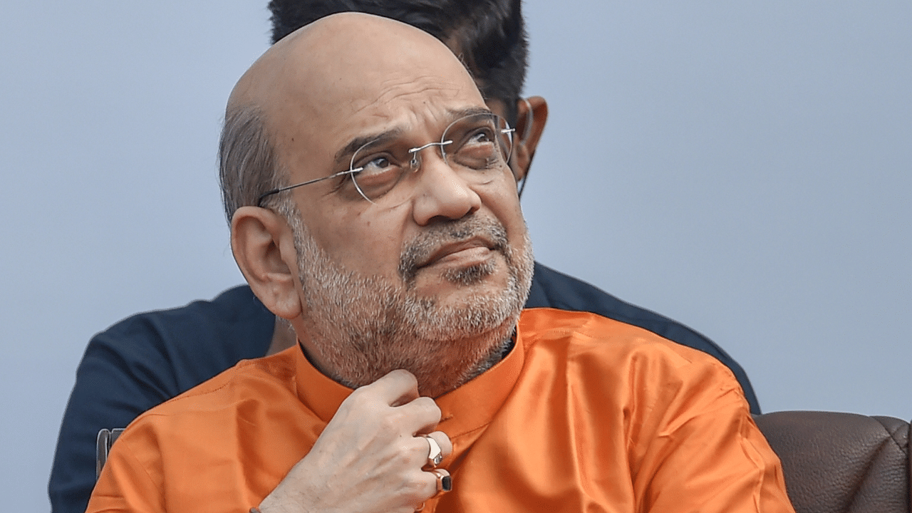 Amit Shah arrived in Jaisalmer on Friday evening. Credit: PTI Photo