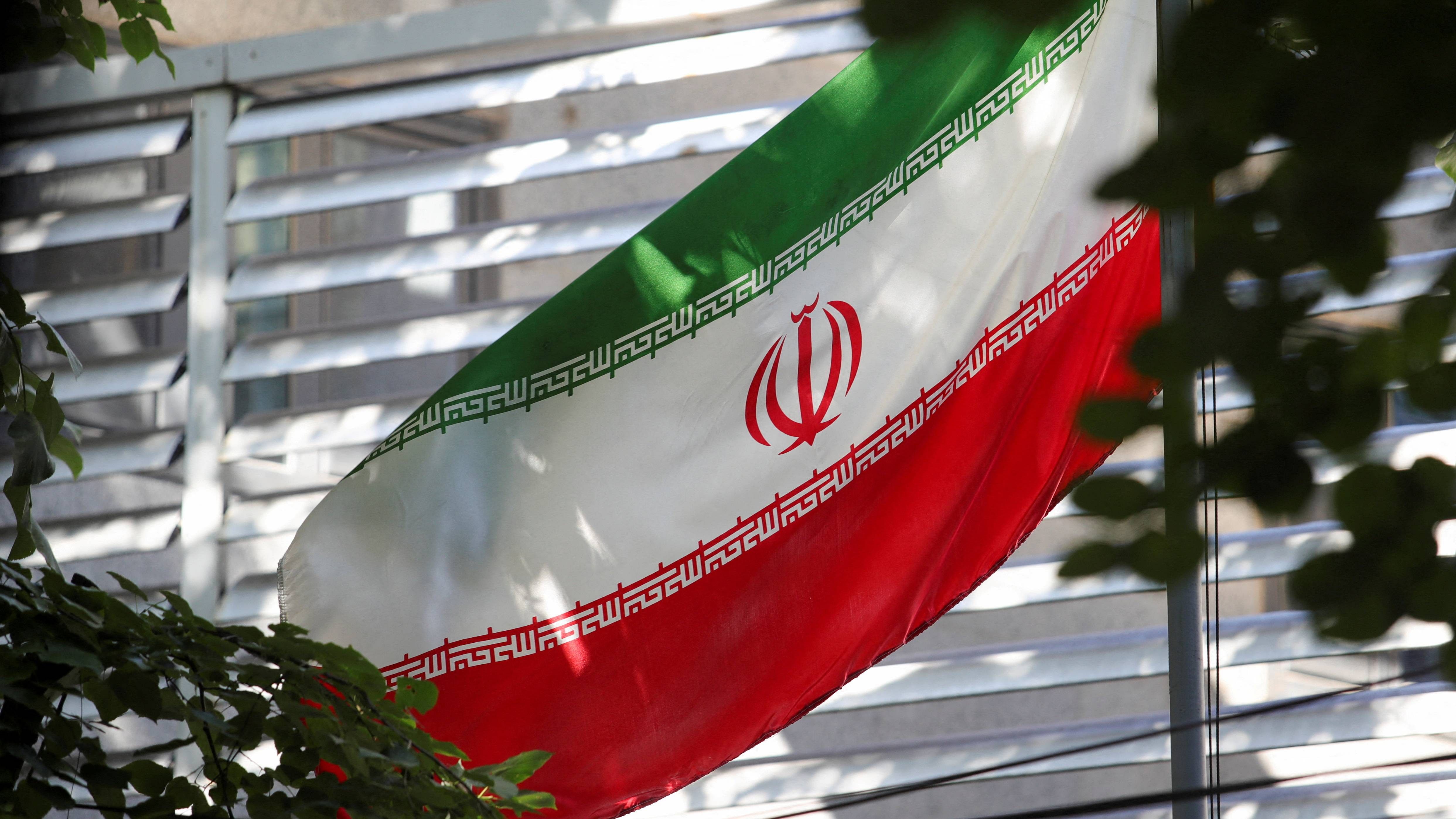  Iranian flag is seen at the Embassy of the Islamic Republic of Iran, as Albania cuts ties with Iran and orders diplomats to leave over cyberattack, in Tirana, Albania. Credit: Reuters Photo