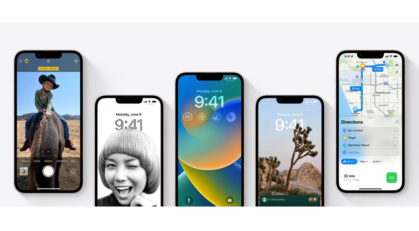 Apple iOS 16 comes with newly design home screen and customisation features. Credit: Apple