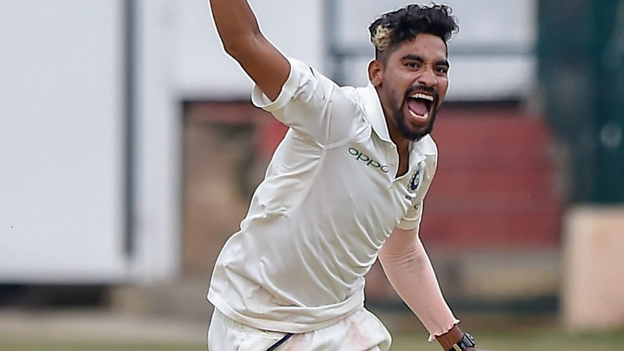 India A bowler Mohammad Siraj. Credit: PTI Photo