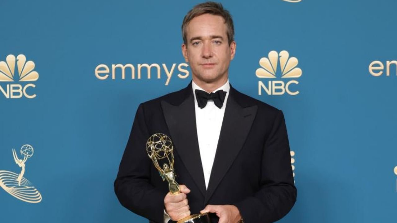 Matthew Macfadyen, winner of the Outstanding Supporting Actor in a Drama Series award for ‘Succession'. Credit: AFP Photo