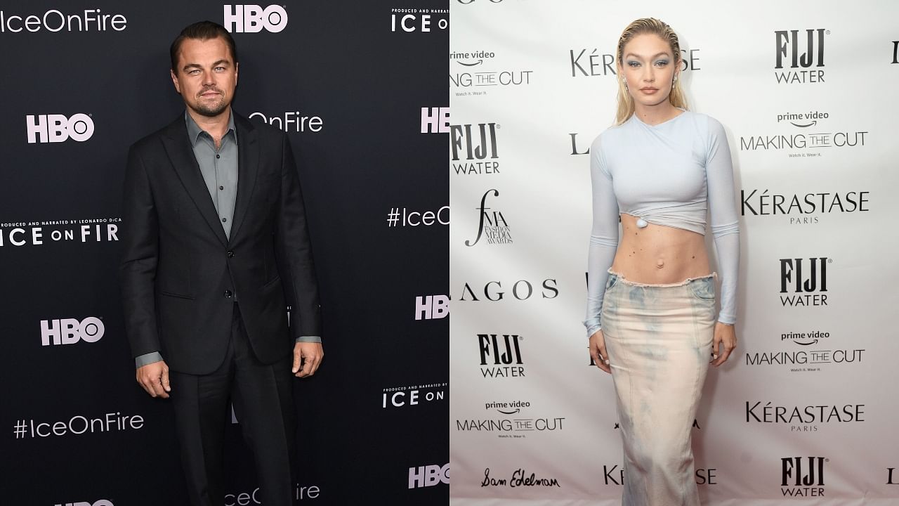 Hollywood star Leonardo DiCaprio and supermodel Gigi Hadid. Credit: AP, AFP File Photo