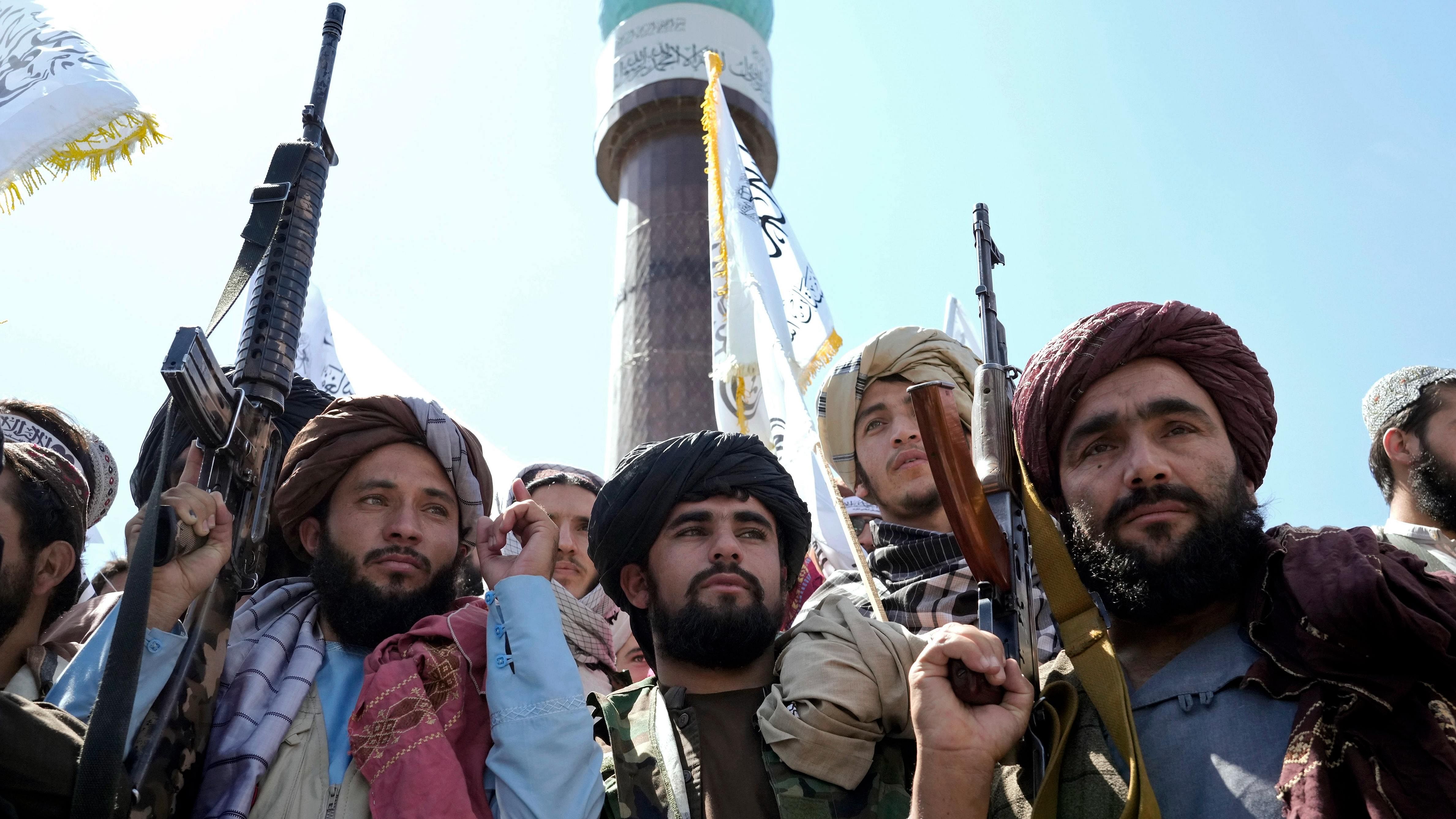 Taliban fighters. Credit: AP/PTI