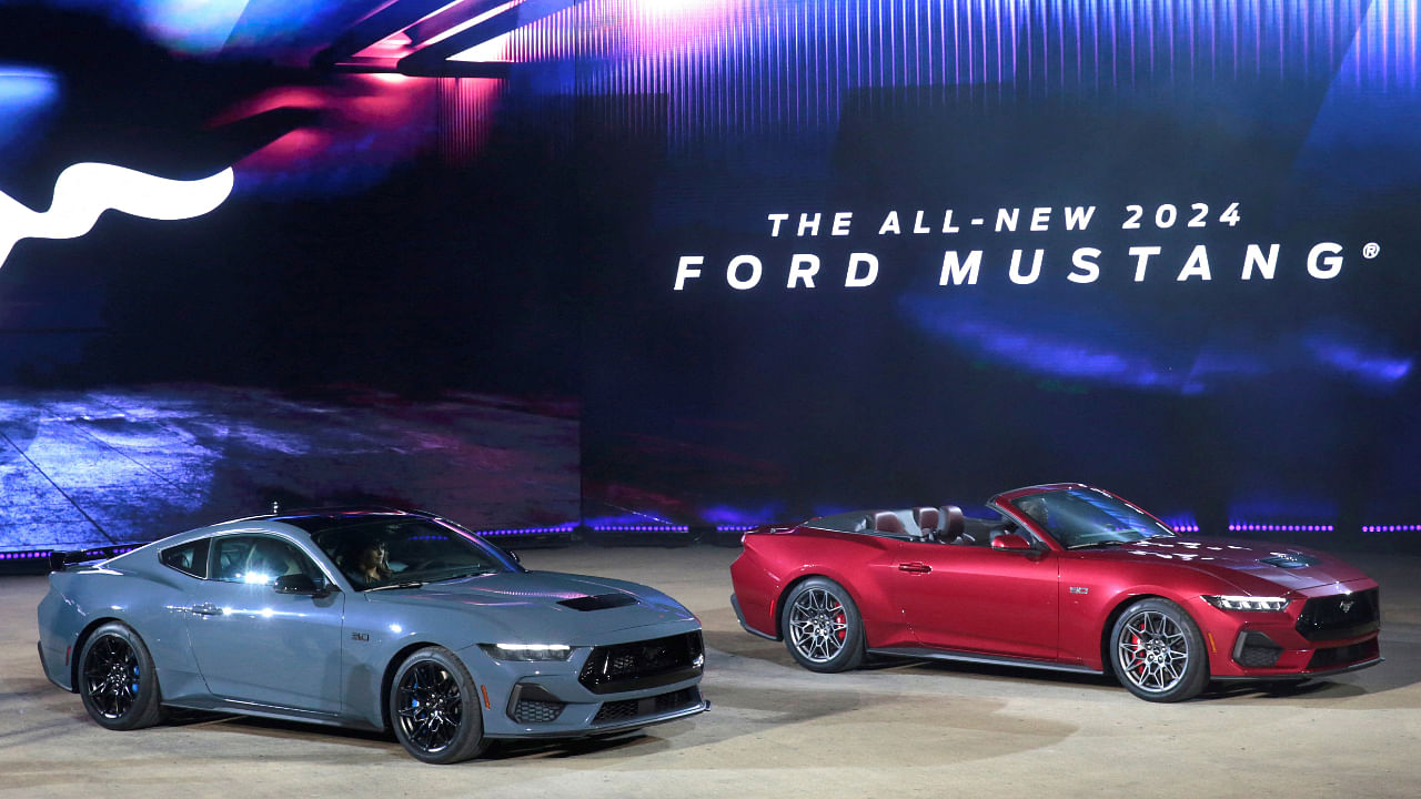 Ford Motor Co introduces the 2024 Mustang vehicle during media day of the North American International Auto Show in Detroit, Michigan, US, September 14, 2022. Credit: Reuters Photo