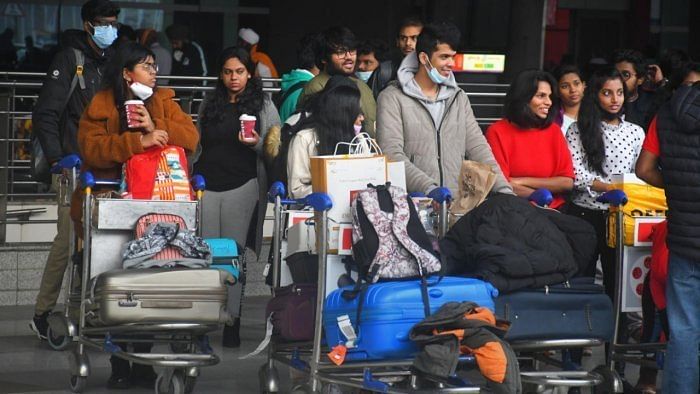 Ukraine student returnees. Credit: PTI photo for representation