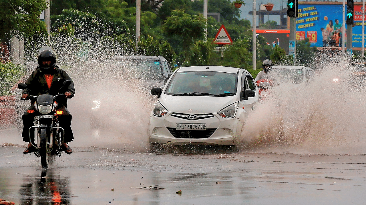 Weather: Monsoon rain in Jaipur. Credit: PTI File Photo