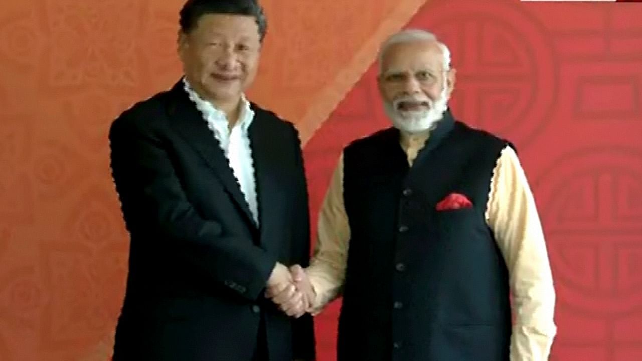Prime Minister Narendra Modi with Chinese President Xi Jinping. Credit: PTI Photo